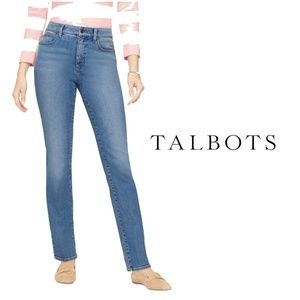 TALBOTS Signature "Straight" Distressed Light Stretch Denim Jean​​​​
